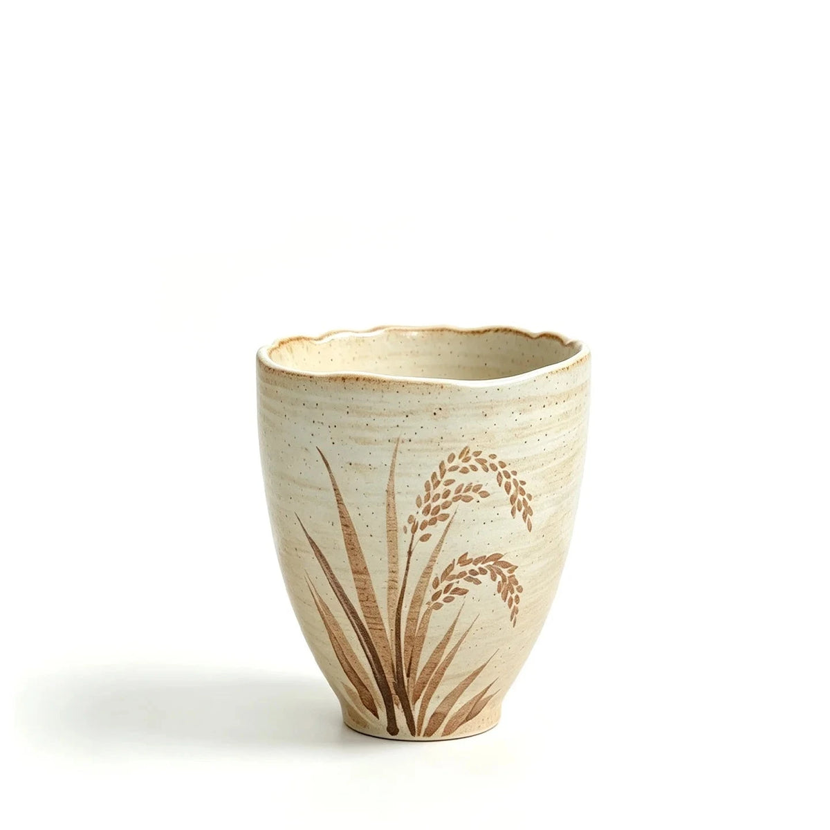 Retro Botanical Hand-Painted Ceramic Coffee Cup Set - CM027