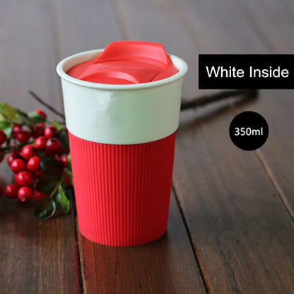 Porcelain Travel Mug With Lid