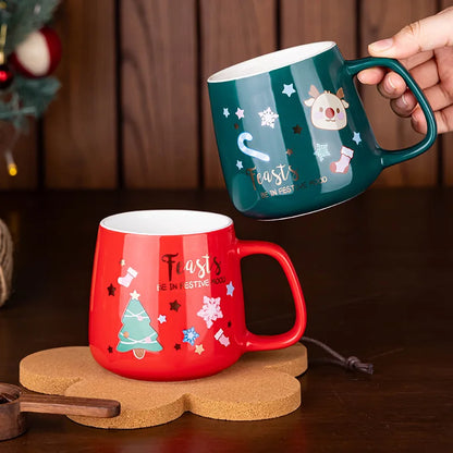 Red Green Christmas Ceramic Mug