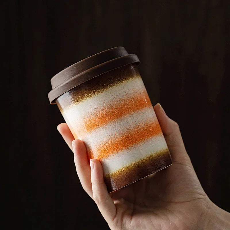 Ceramic Travel Mug with Silicone Lid