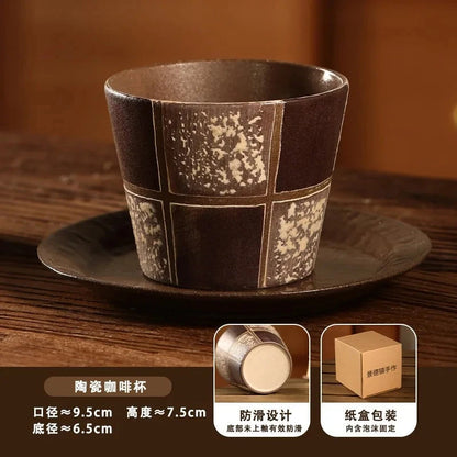 Vintage Jingdezhen Underglaze Ceramic Mug - CM034