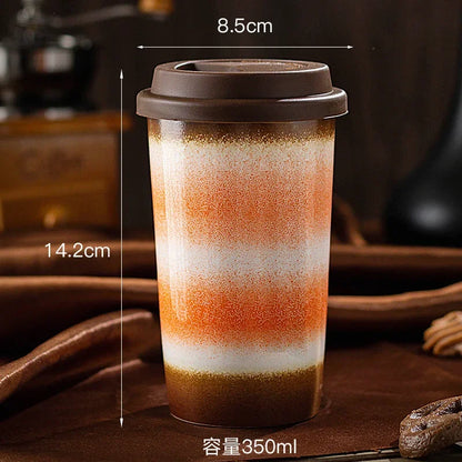 Ceramic Travel Mug with Silicone Lid