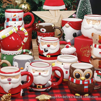 Santa Claus Ceramic Christmas Cup