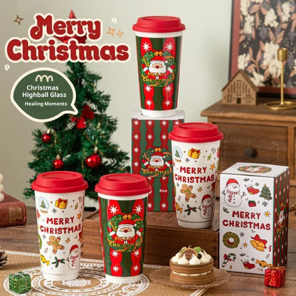 Christmas Ceramic Travel Mug with Silicone Lid – CM052