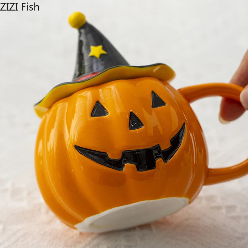 Halloween Pumpkin Porcelain Mug