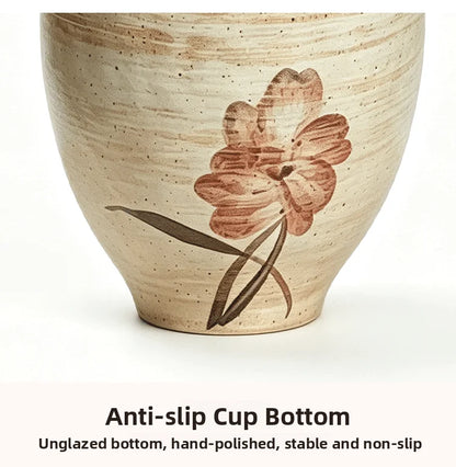 Retro Hand-Painted Ceramic Coffee Cup Set - CM027