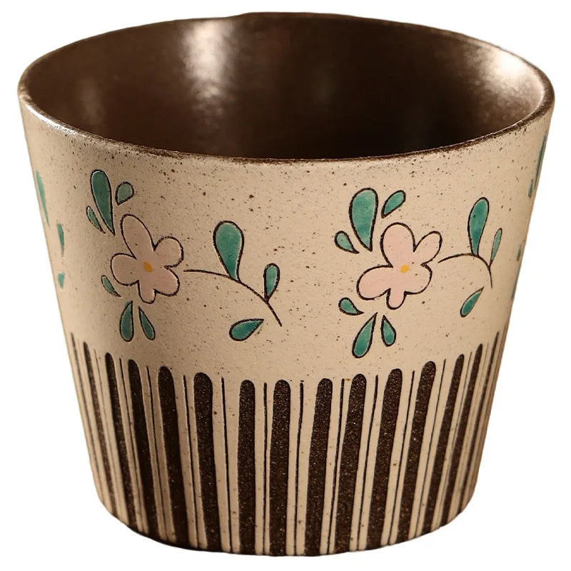 Vintage Jingdezhen Underglaze Ceramic Mug - CM031