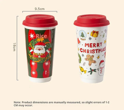 Christmas Ceramic Travel Mug with Silicone Lid – CM052