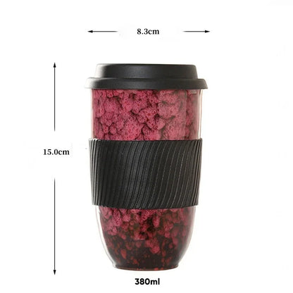 Portable Pottery Travel Mug Cup With Lid