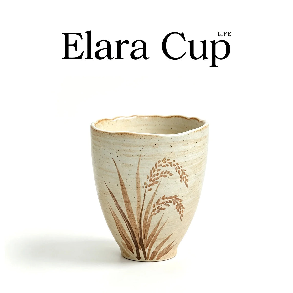 Retro Hand-Painted Ceramic Coffee Cup Set - CM027