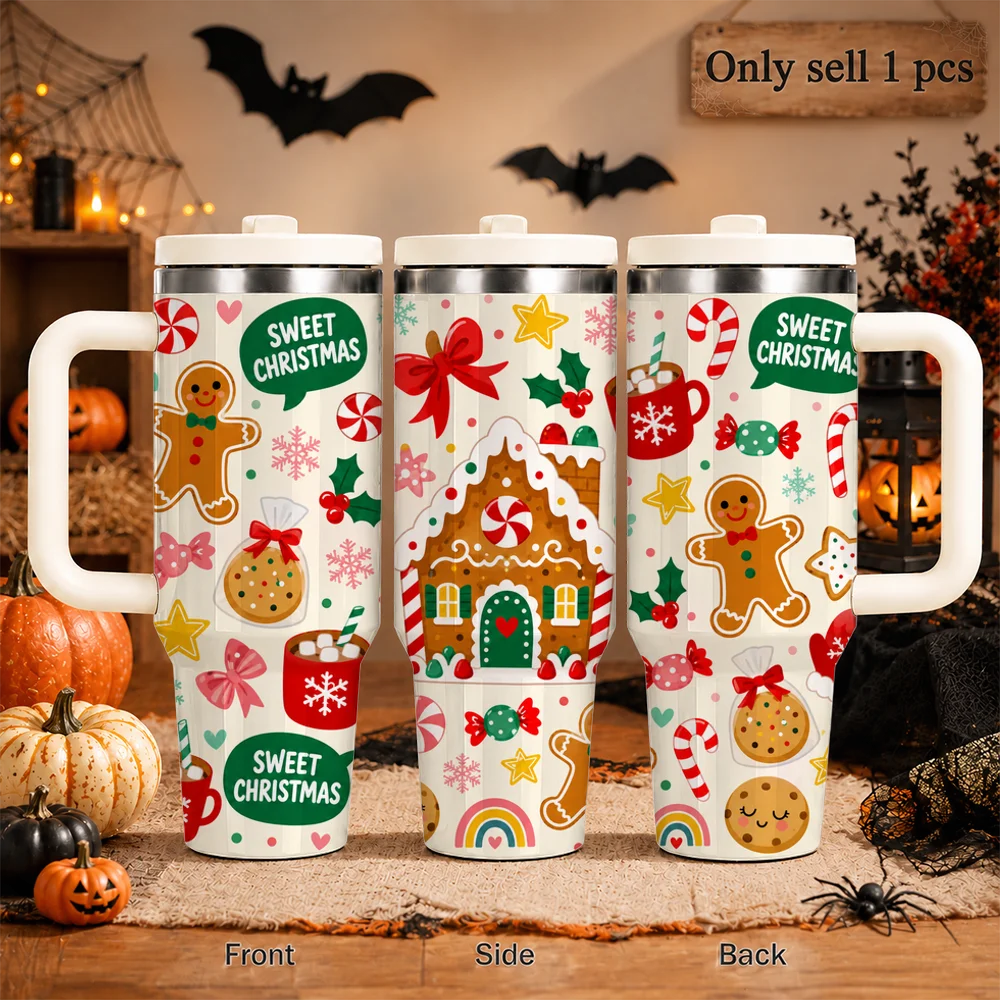 Playful Christmas Pattern Insulated Tumbler - CM055