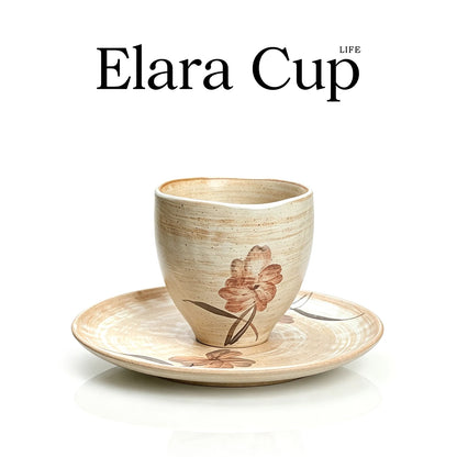 Retro Hand-Painted Ceramic Coffee Cup Set - CM027