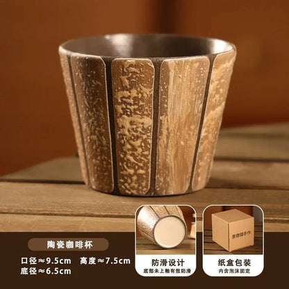 Vintage Jingdezhen Underglaze Ceramic Mug - CM034