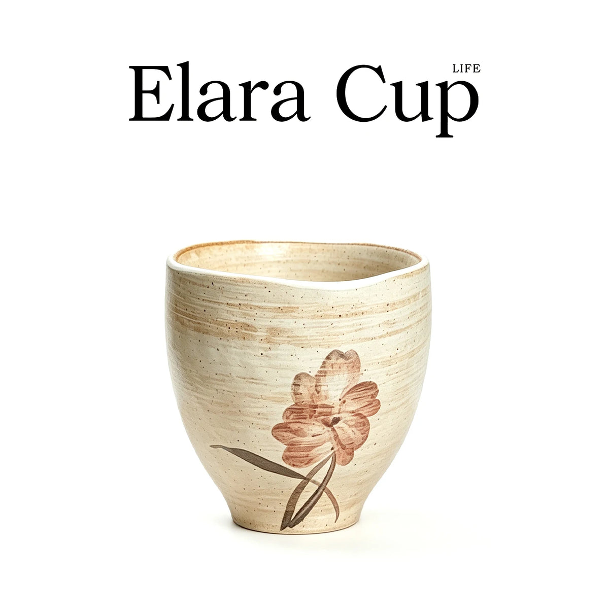 Retro Hand-Painted Ceramic Coffee Cup Set - CM027