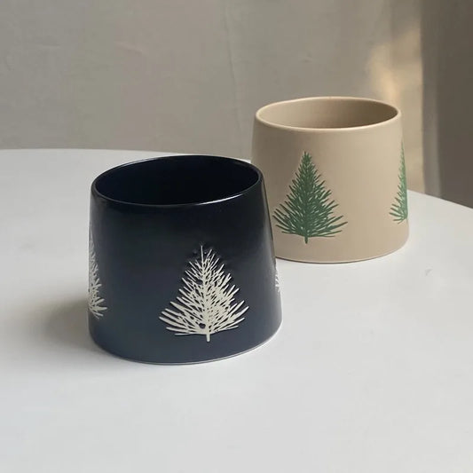 Minimalist Christmas Tree Ceramic Cup - CM053