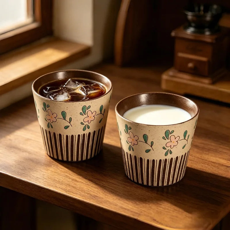 Vintage Jingdezhen Underglaze Ceramic Mug - CM031