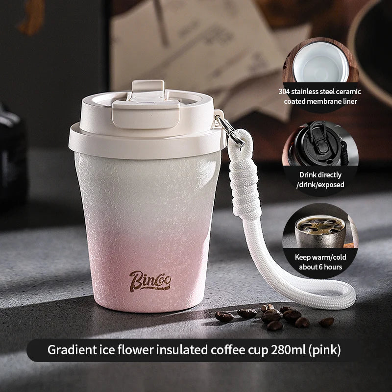 Double Wall Ceramic Lined Travel Mug