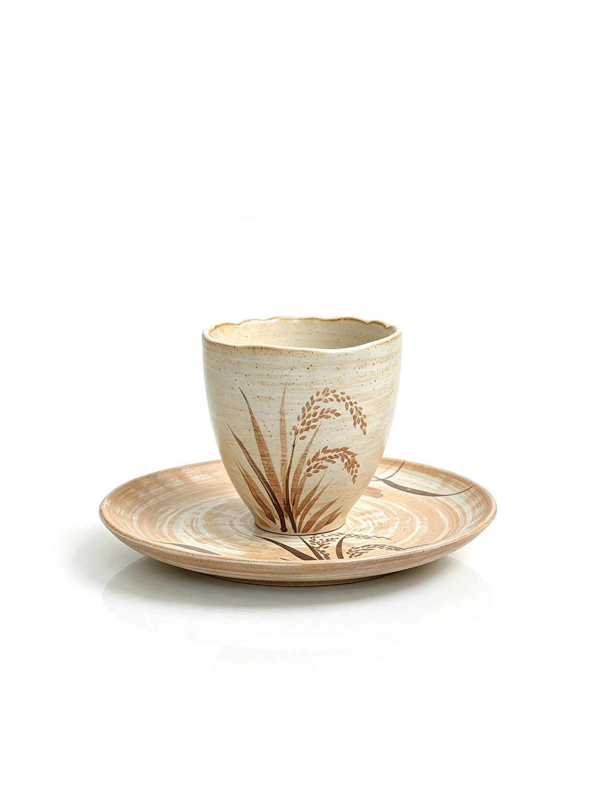 Retro Hand-Painted Ceramic Coffee Cup Set - CM027