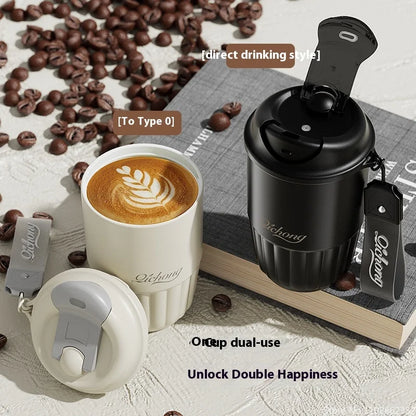 Ceramic Liner Thermos Travel Coffee Mug