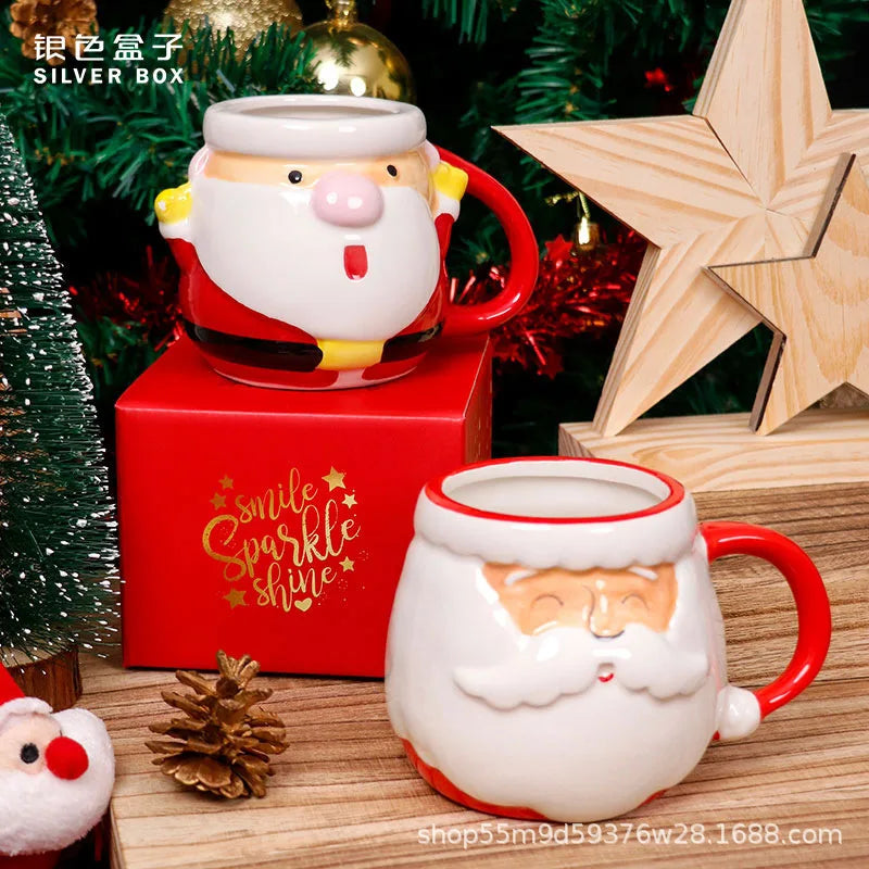Santa Claus Ceramic Christmas Cup