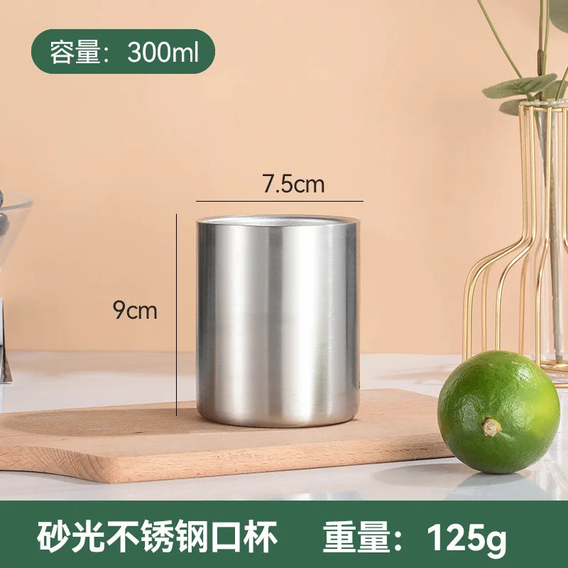 Double Wall Stainless Steel No Handle Coffee Mug
