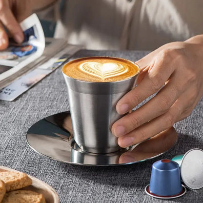 Double Wall Insulated Stainless Steel Espresso Cup
