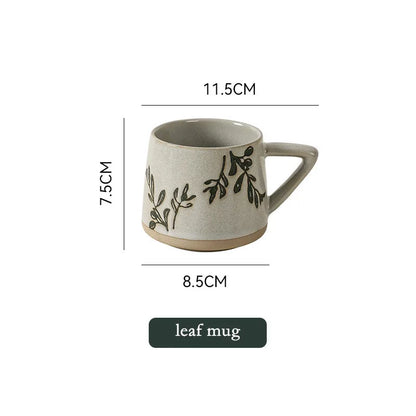 Retro Pottery Reindeer Coffee Mug