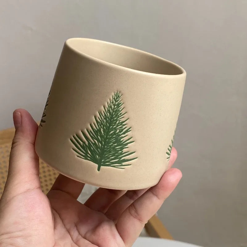 Minimalist Christmas Tree Ceramic Cup - CM053
