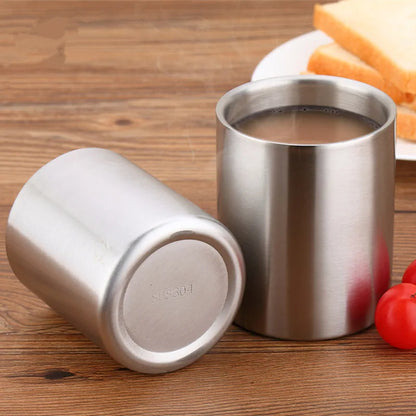 Double Wall Stainless Steel No Handle Coffee Mug