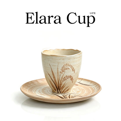 Retro Hand-Painted Ceramic Coffee Cup Set - CM027