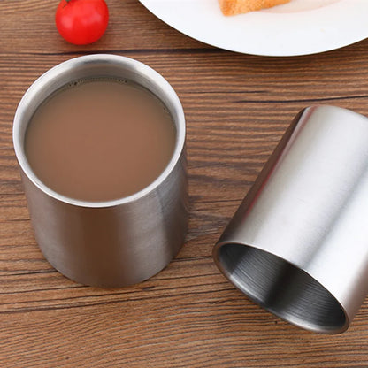 Double Wall Stainless Steel No Handle Coffee Mug