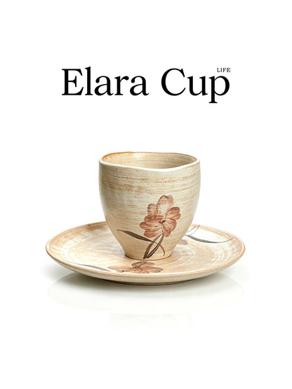 Retro Hand-Painted Ceramic Coffee Cup Set - CM027