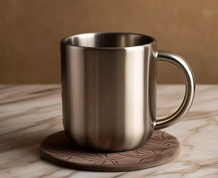 stainless steel mug